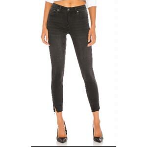 PISTOLA NWT Audrey Mid‎ Rise Skinny Ankle Washed Black Denim Jeans Drama Queen
